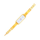 Mahi Gold and Rhodium Plated Mahakal and Trishul Broad Bracelet Kada for Men (BR1101025M)