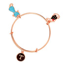 Mahi T Letter Cat and Rabit Shaped Colorful Enamel Work Charms Kids Bracelets (BRK1100812Z)
