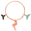 Mahi Rose Gold Plated 3 Wonderful and Colorful Meenakari Work Charms Kids Bracelets (BRK1100866Z)