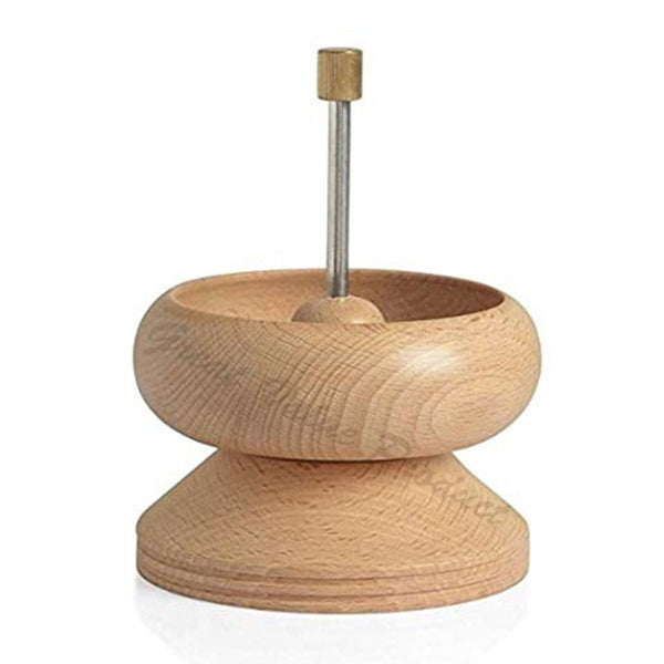 Beadsnfashion 4 Inch Wooden Beading Spinner With 2 Pcs Curved Needle