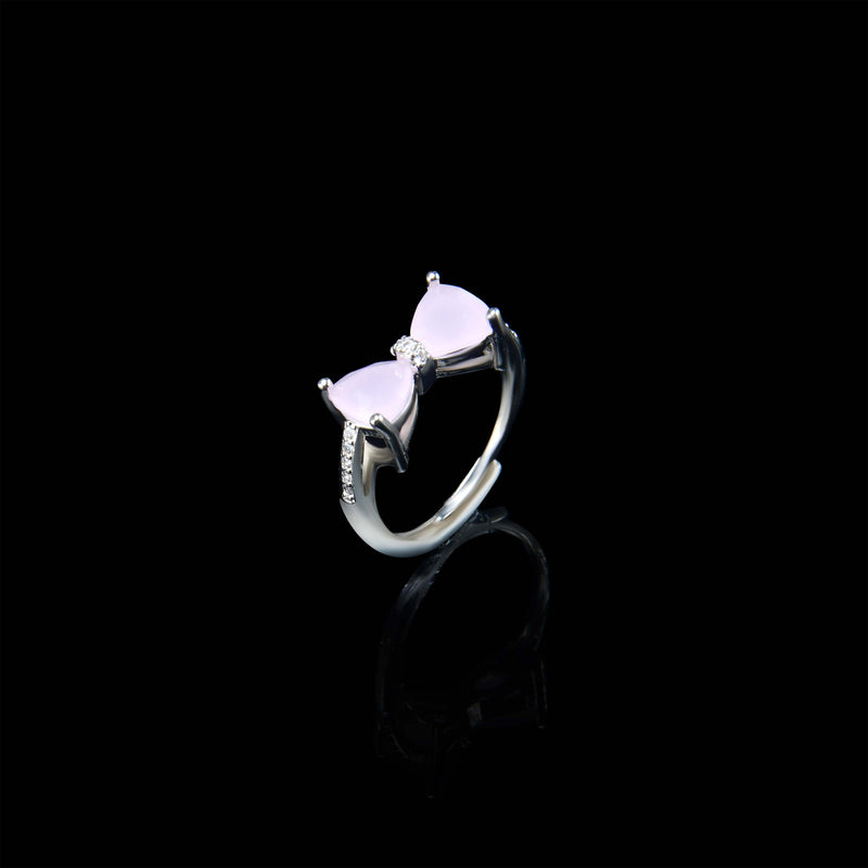 Nipura Blushing Bow Zircon Ring