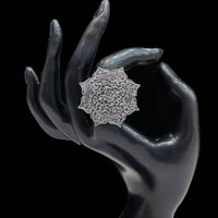 Blythediva Pack Of 3 Oxidised Floral Shape Ring