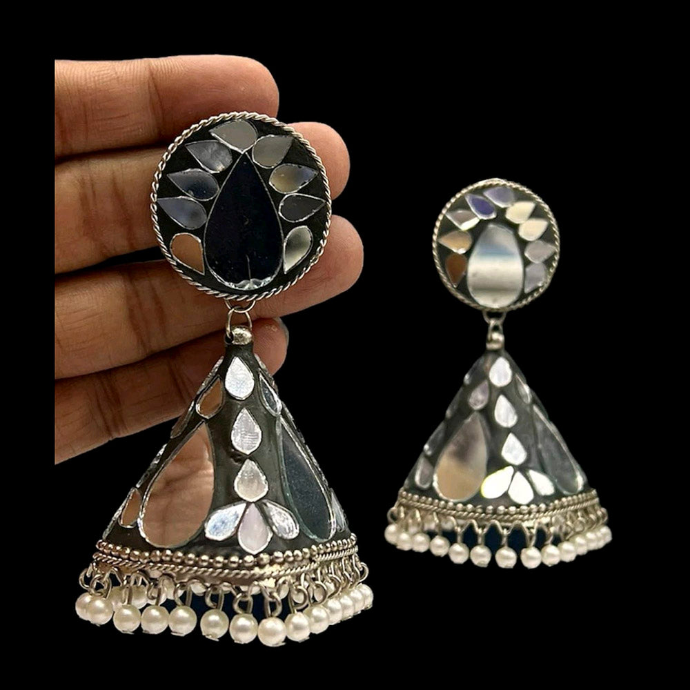 Blythediva Pack Of 3 Oxidised Plated Jhumka Earrings