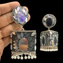 Blythediva Pack Of 3 Oxidised Plated Jhumka Earrings