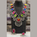 Blythediva Pack Of 2 Oxidised Plated Meenakari Long Necklace Set