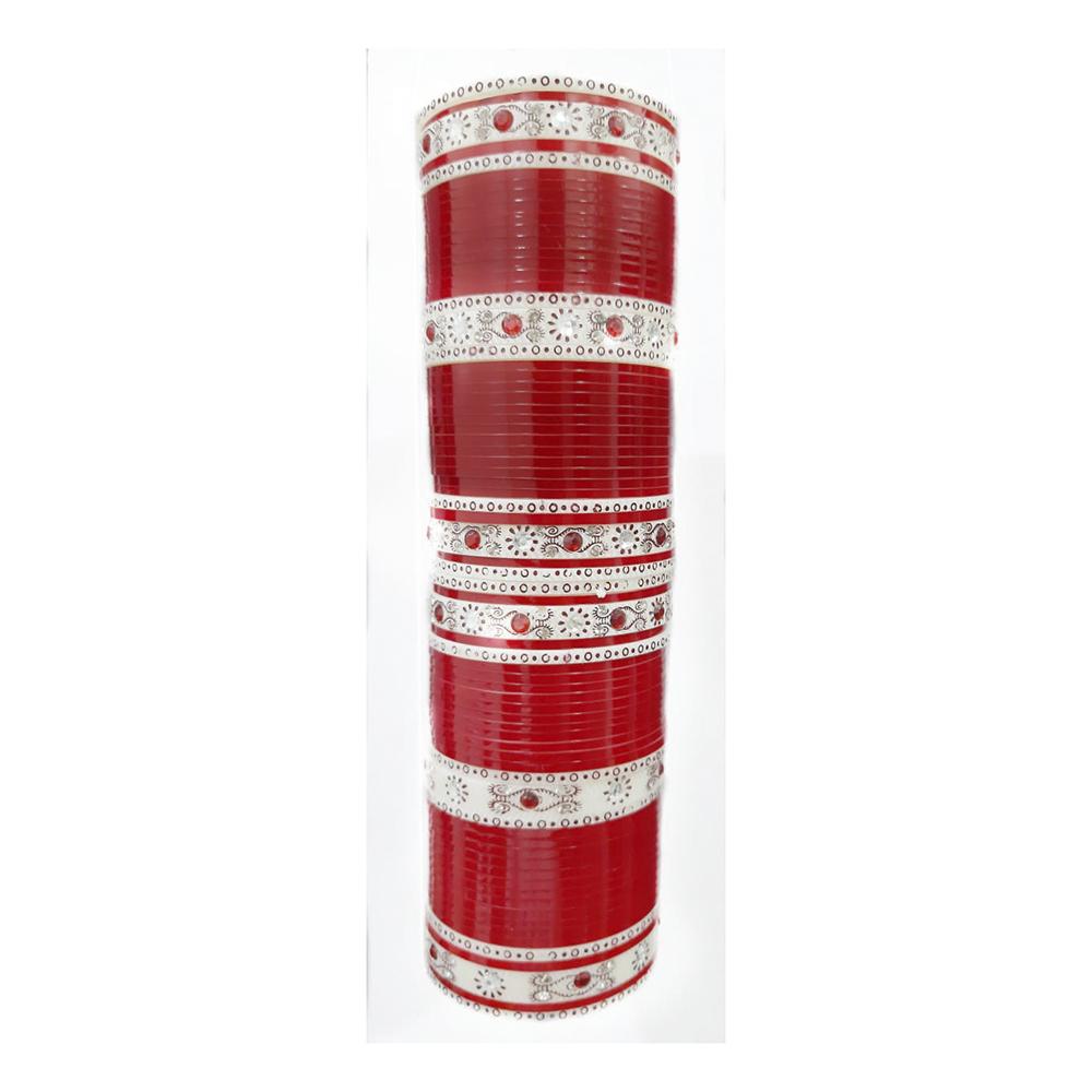 Martina Jewels Red Bridal Chura Mix design assorted Bangle Set - M-Bangle