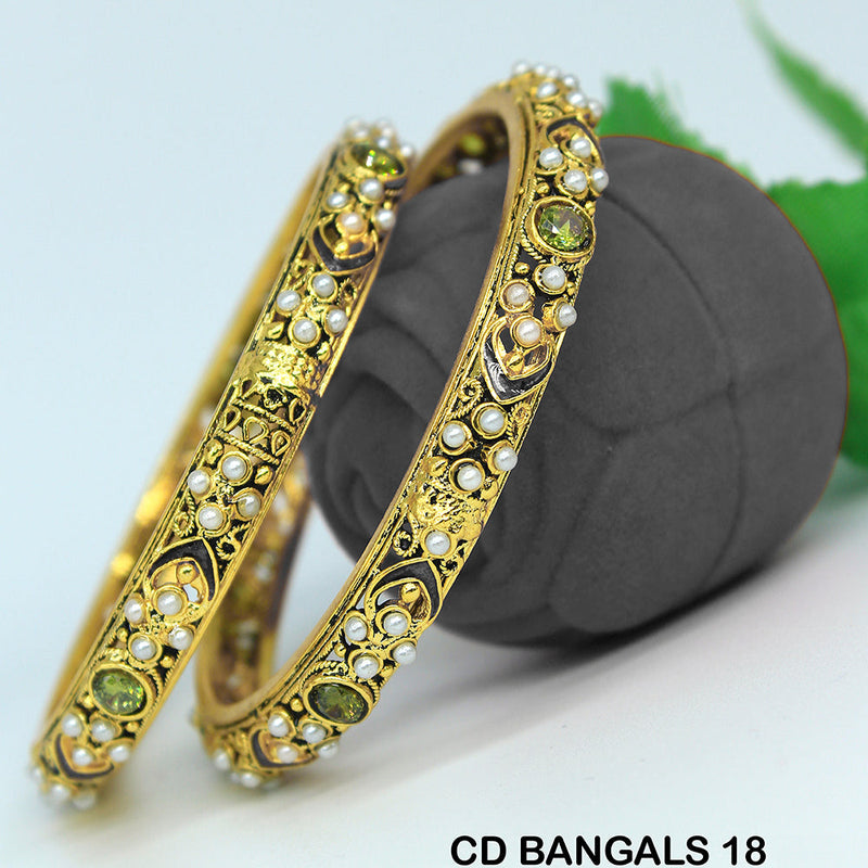 Mahavir Forming Gold Plated Bangle Set - CD BANGALS 18