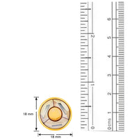 Mahi Gold Plated Golden Shadow Round Cufflink