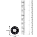 Mahi Rhodium Plated Black Round Cufflink