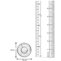 Mahi Rhodium Plated White Round Cufflink