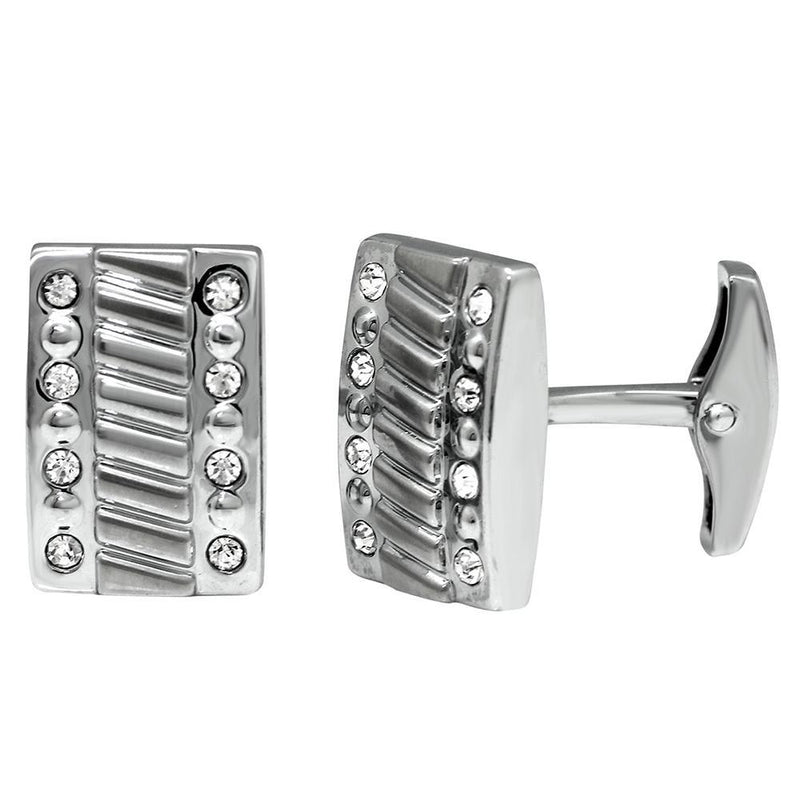 Mahi Rhodium Plated Formal wear Cufflink