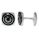 Mahi Rhodium Plated Black Beauty Cufflink