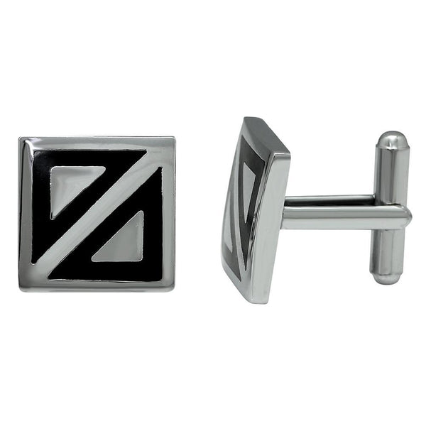 Mahi Rhodium Plated Elegant Cufflink for men