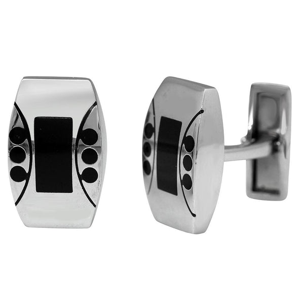 Mahi Rhodium Plated Glamorous Cufflink for men