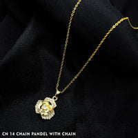 Mahavir Gold Plated Chain Pendant