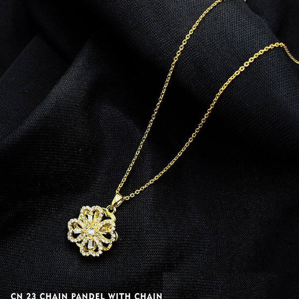 Mahavir Gold Plated Chain Pendant