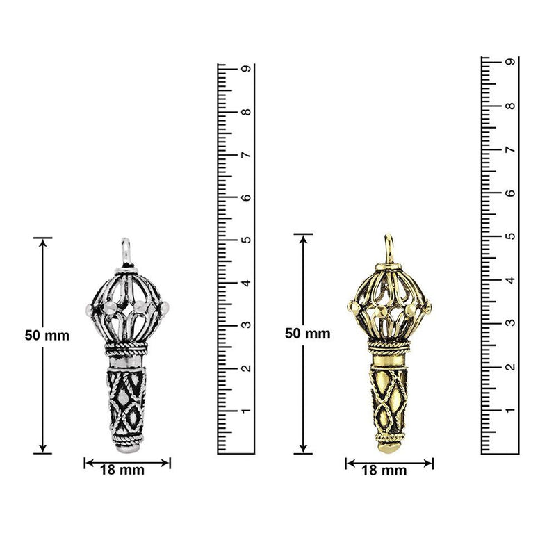 Mahi Lord Hanuman Gada Combo of Two Pendants