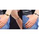 Mahi Combo of Shiv Trishul Damru and Mahakal and Narasimha Leather Bracelet with Rudraksha for Men (CO1105147M)