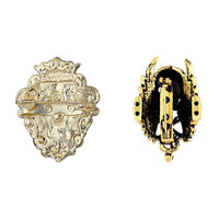 Mahi Combo of Lion Face and Skull Bones Shirt Stud Brooch Pin for Men (CO1105186G)