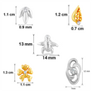 Mahi Combo of 10 Small Stud Earrings for Girls and Women CO1105272M