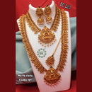 Diksha Collection Gold Plated Long & Short Necklace Set