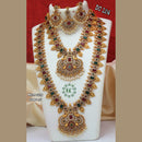 Diksha Collection Gold Plated Long & Short Necklace Set