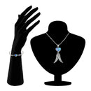 Mahi Combo of Heart and Wings Pendant and Bracelet