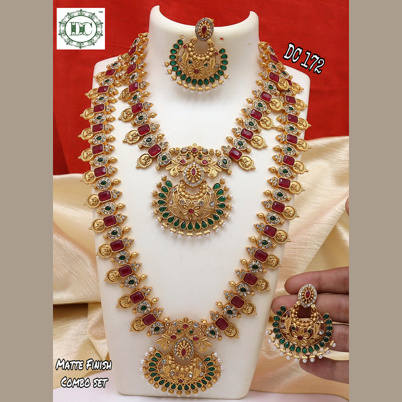 Diksha Collection Gold Plated Bridal Jewellery  Set