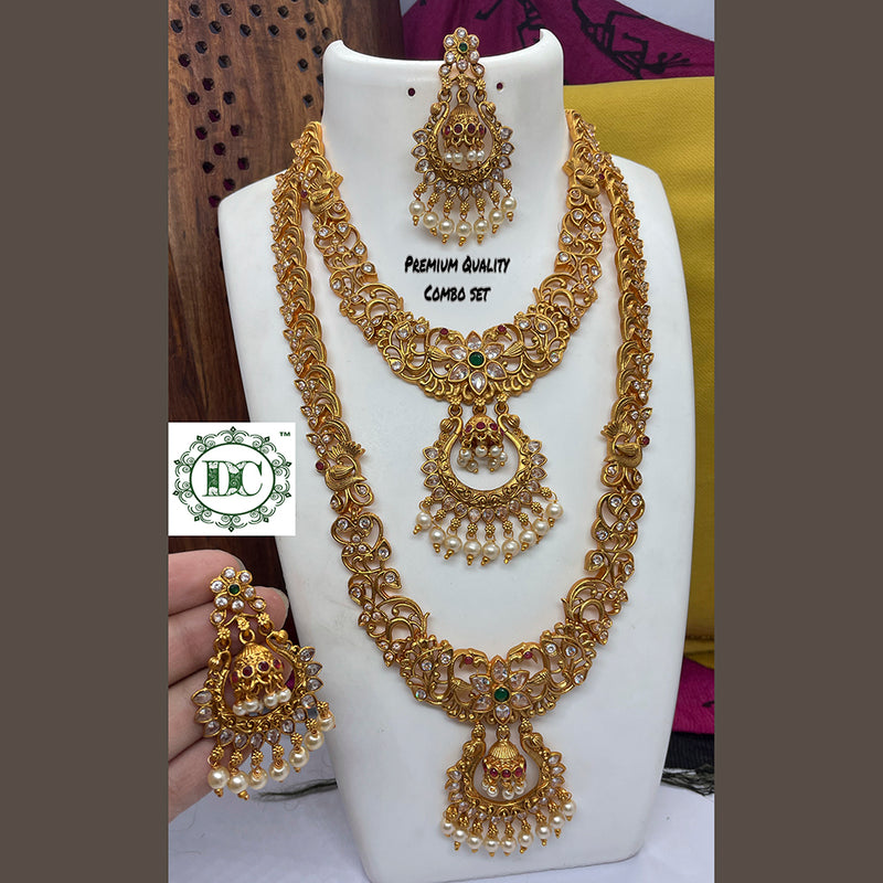 Diksha Collection Gold Plated Bridal Jewellery Set