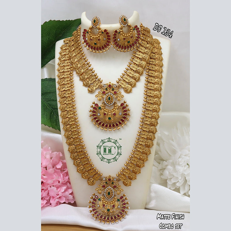 Diksha Collection Gold Plated Bridal Jewellery Set