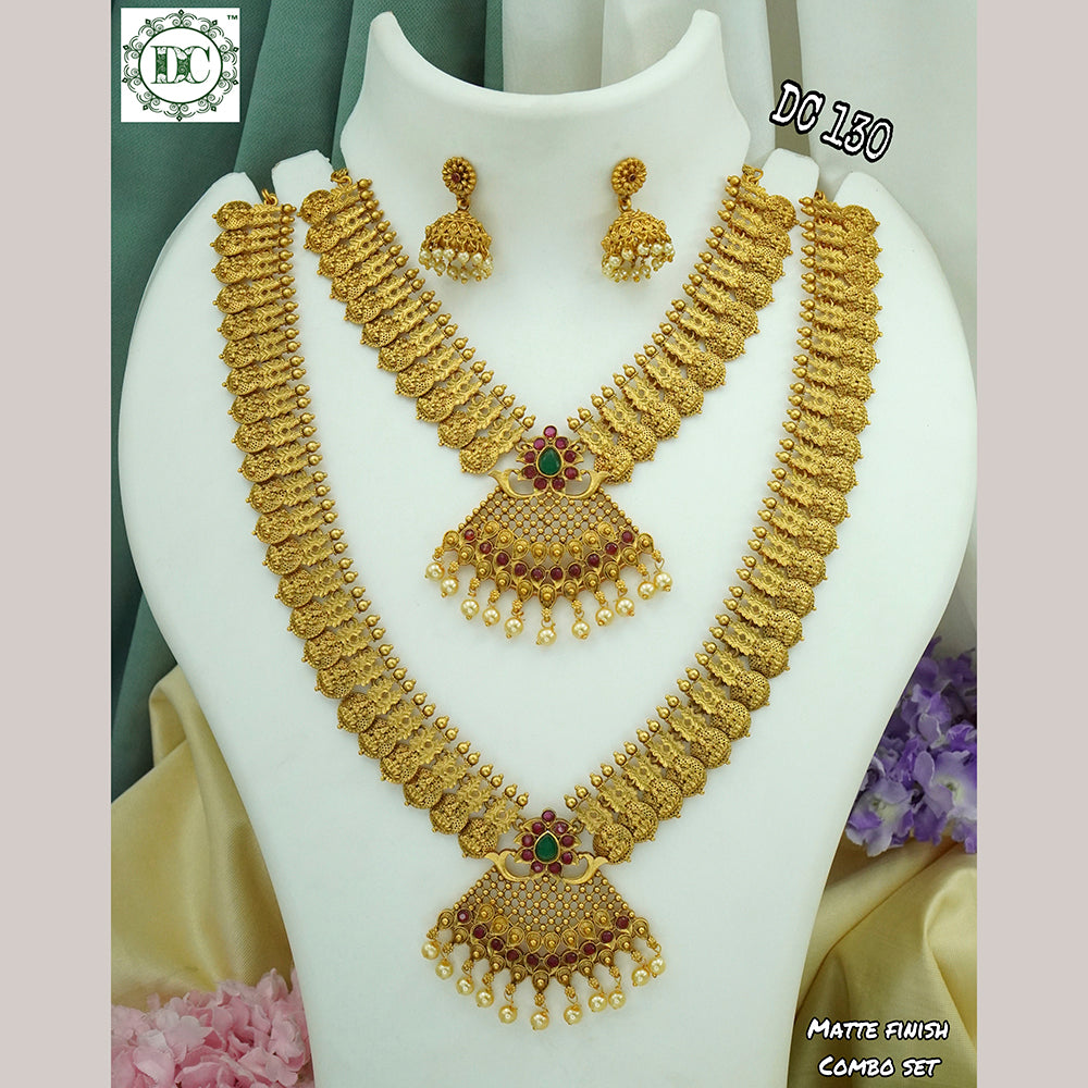 Diksha Collection Gold Plated Bridal Jewellery  Set