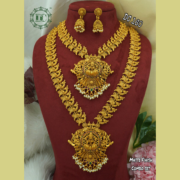 Diksha Collection Gold Plated Bridal Jewellery  Set