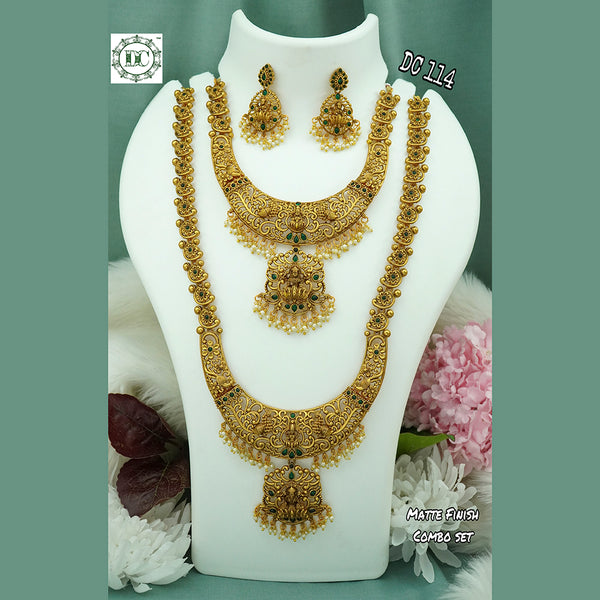 Diksha Collection Gold Plated Bridal Jewellery  Set