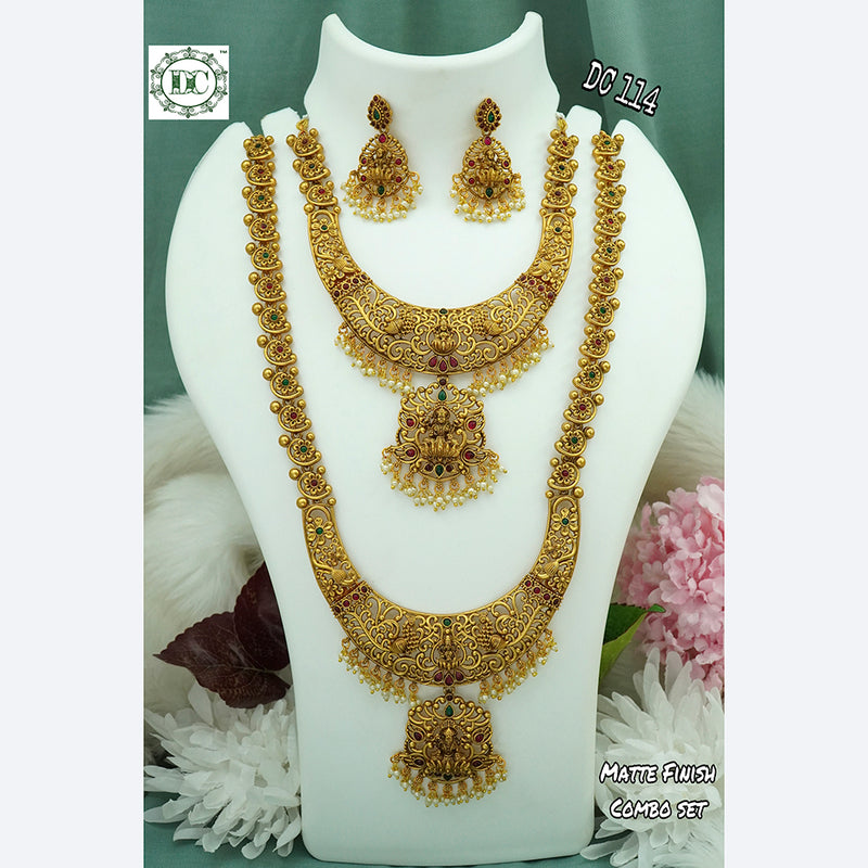 Diksha Collection Gold Plated Bridal Jewellery  Set