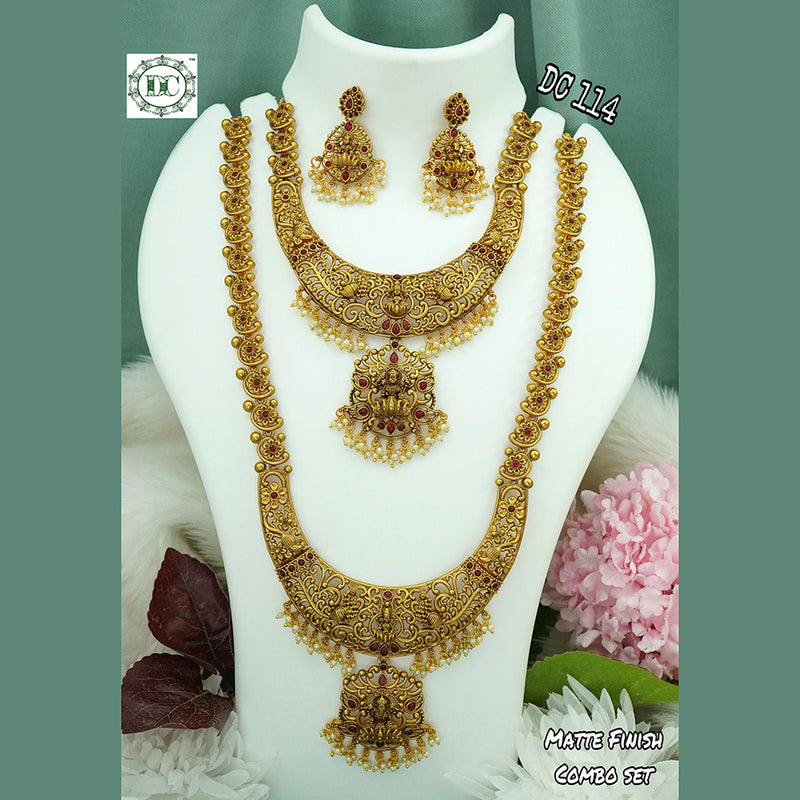 Diksha Collection Gold Plated Bridal Jewellery  Set