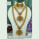 Diksha Collection Gold Plated Long & Short Necklace Set