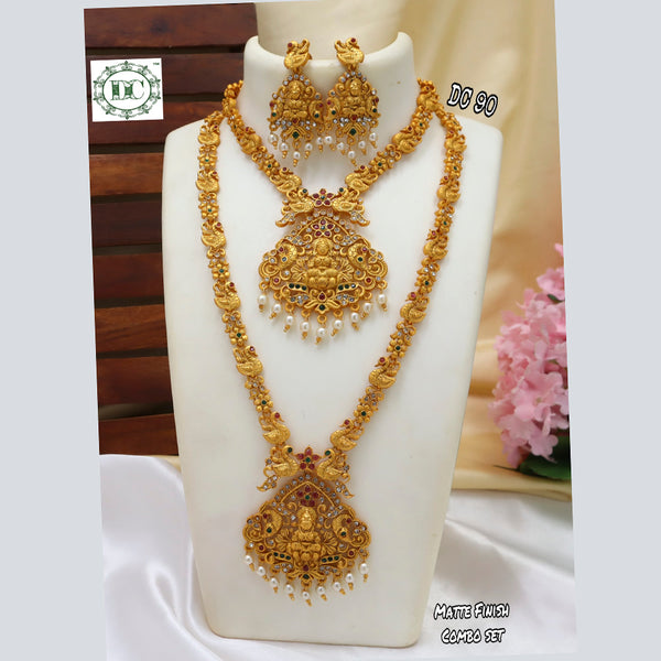 Diksha Collection Gold Plated Bridal Jewellery Set