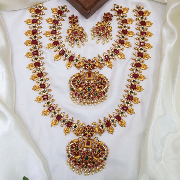 Diksha Collection Gold Plated Bridal Jewellery  Set - CO 243 MATTE