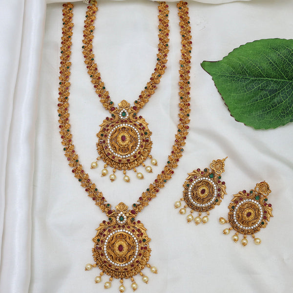 Diksha Collection Gold Plated Bridal Jewellery  Set - CO 280