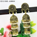 Mahavir Antique Gold Plated Jhumki Earrings - CS 2 OXD Jumkhi