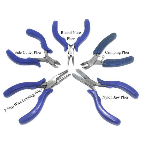 Beadsnfashion Stainless Steel Pliers Tool, Pack Of 5 Pliers Combo