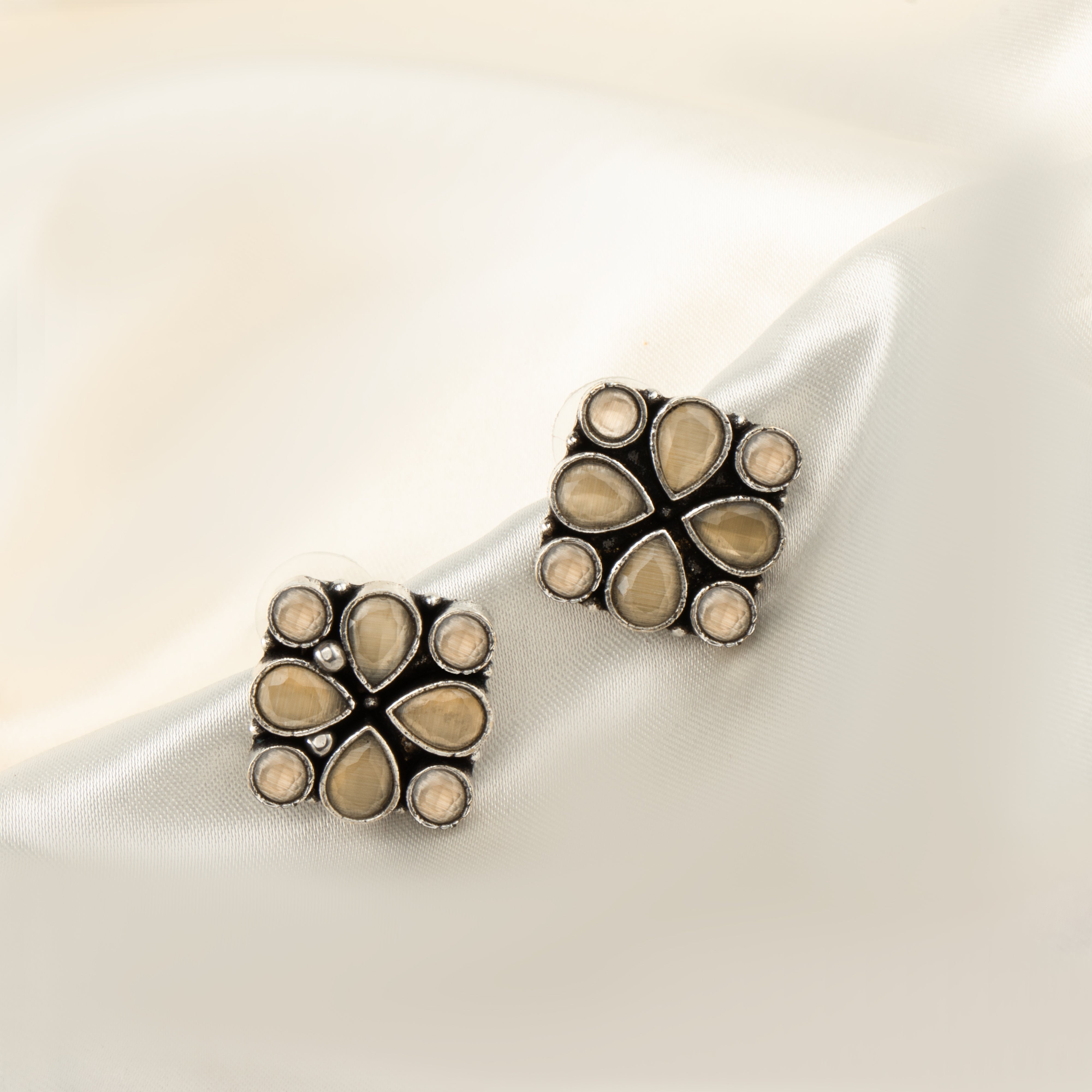 Nipura Cornsilk Mrinali Stud Earrings