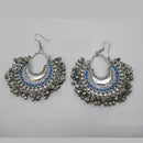 Midas Touch Silver Plated Meenakari Dangler Afghani Earrings