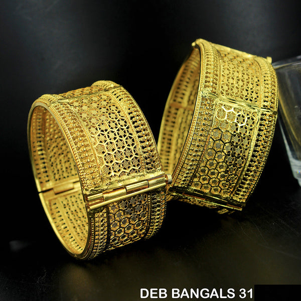 Mahavir Forming Gold Plated Bangle Set - DEB BANGALS 31