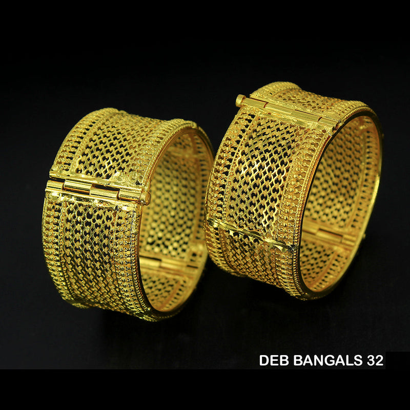 Mahavir Forming Gold Plated Bangle Set - DEB BANGALS 32