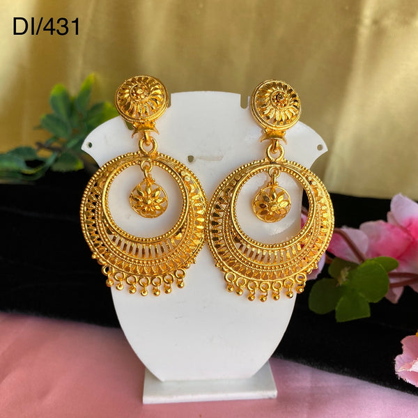 Mahavir Gold Plated Dangler Earrings