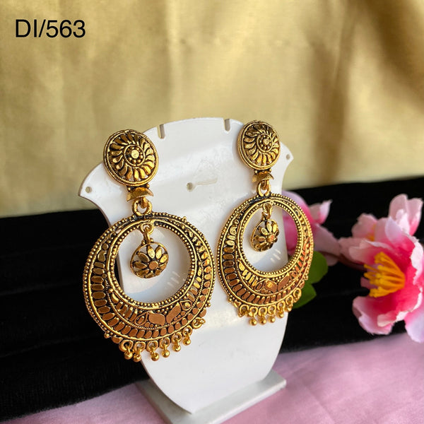 Mahavir Gold Plated Dangler Earrings