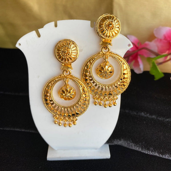 Mahavir Gold Plated Dangler Earrings