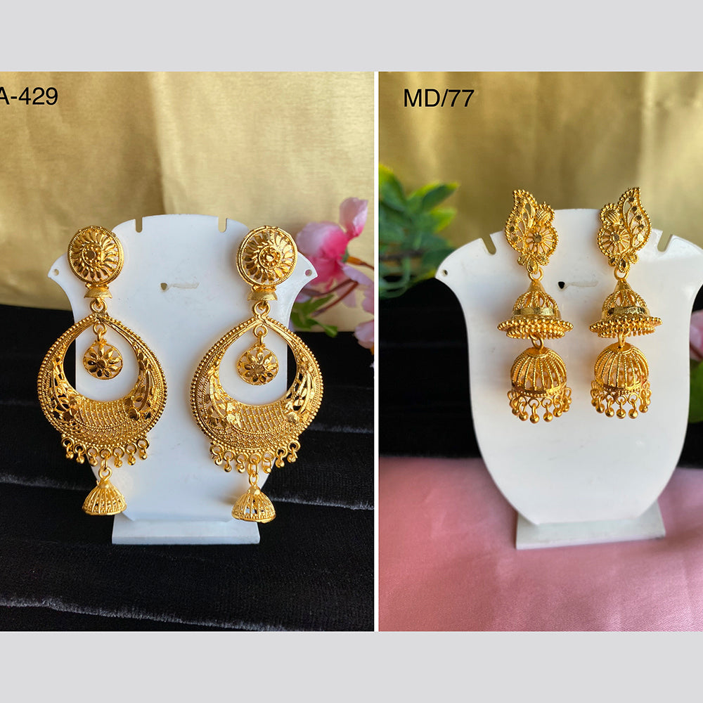 Mahavir Gold Earrings Combo
