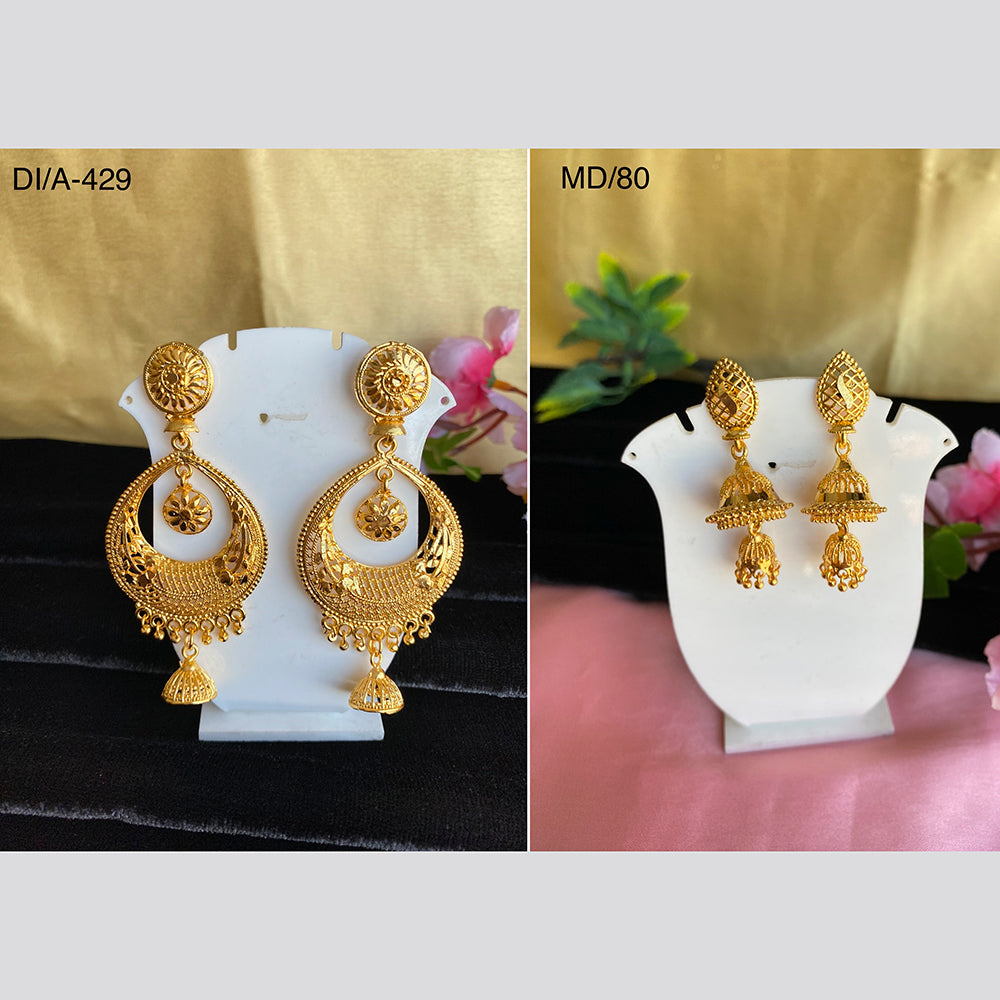 Mahavir Gold Earrings Combo